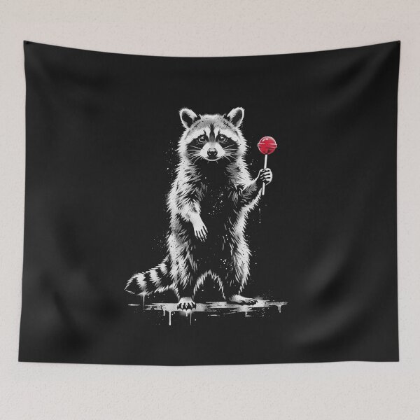 Item preview, racoon designed and sold by Why Not Art.