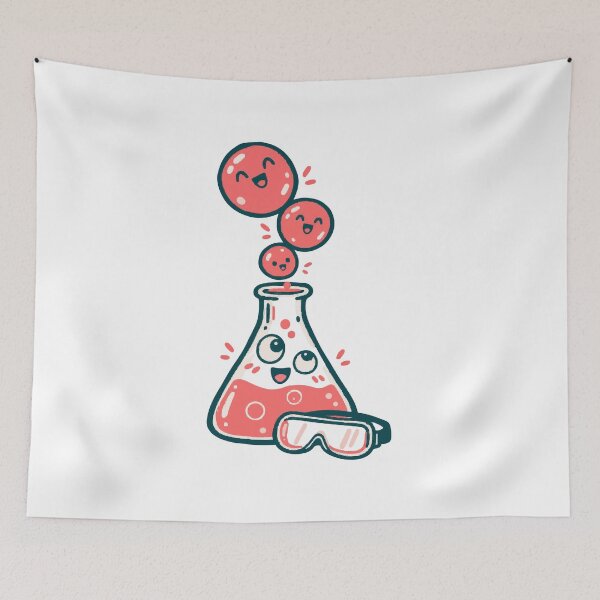 Item preview, Cute Chemistry Flask With Bubble Pompadour Halloween Lab Humor designed and sold by ThreadQuirk.