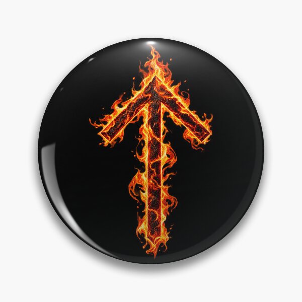 Item preview, Burning Tiwaz Rune – Norse Warrior Spirit designed and sold by Faust-ART.