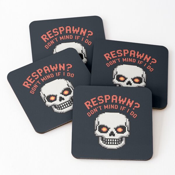 Item preview, Respawn? Don’t Mind If I Do – Funny Pixel Gaming Quote designed and sold by Jollys-ArtShop.