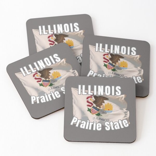 Item preview, Illinois Prairie State Flag Souvenir Gift designed and sold by RVJdesigns.