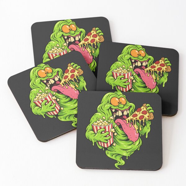 Item preview, Slimer Ghostbusters Green Ghost Pizza Popcorn Movie Monster Fun Cartoon Style designed and sold by Cuiroblinda.