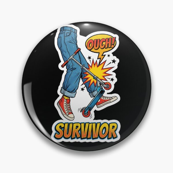 Item preview, Retro Comic Scooter Shin Survivor Funny Skate designed and sold by nvrprooo.