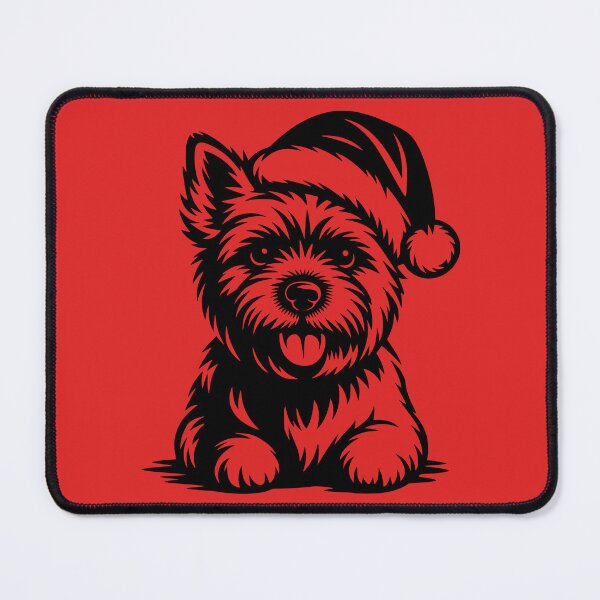 Item preview, Cairn Terrier Wearing a Santa Hat designed and sold by theartfulaspie.