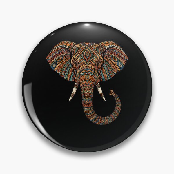 Item preview, Vibrant Mandala Elephant Head Intricate Pattern designed and sold by d247.