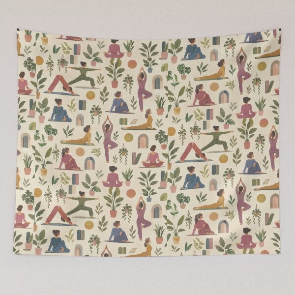 Item preview, Modest Yoga Illustration – Minimalist Boho Yoga Art for Yoga Lovers designed and sold by MimiSabu.