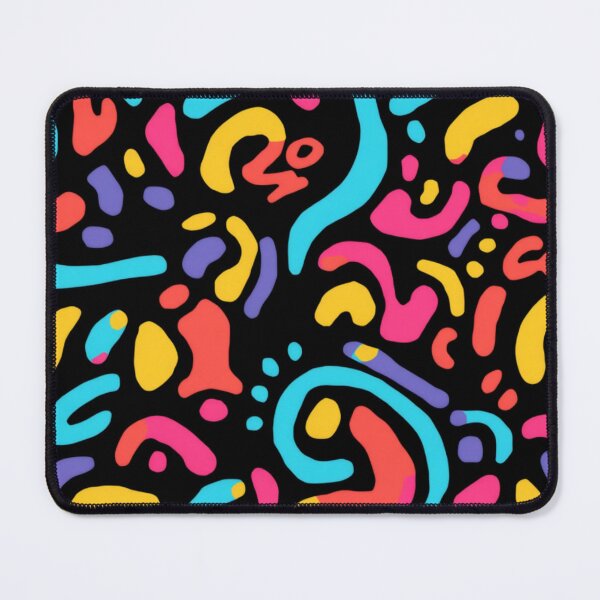 Item preview, Colourful Neon Abstract Squiggles – Retro 90s Memphis Pattern designed and sold by My Gluten Free Life UK.