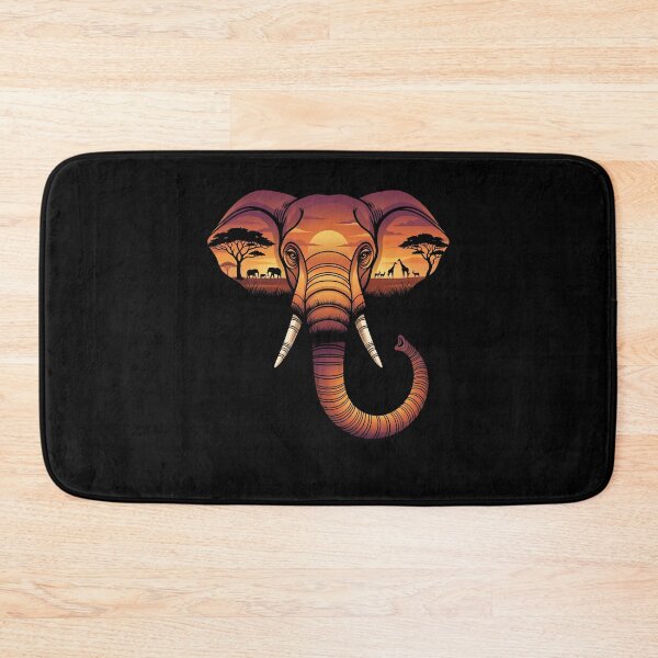Item preview, Majestic Elephant Savanna Sunset Wildlife designed and sold by d247.