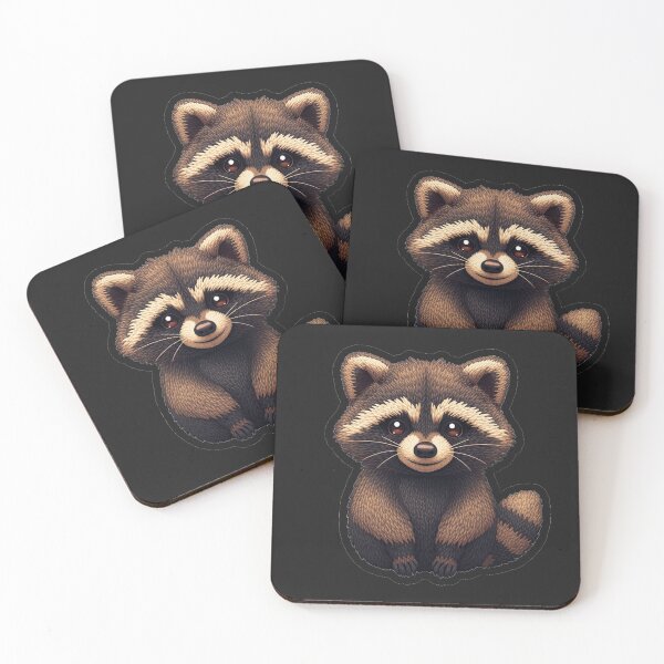 Item preview, Magical Embroidered Wool Raccoon designed and sold by MargaretPolanco.
