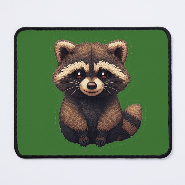 Item preview, Magical Embroidered Wool Raccoon designed and sold by MargaretPolanco.