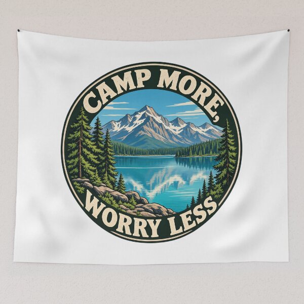 Item preview, Camp More, Worry Less designed and sold by VelvetRoom.