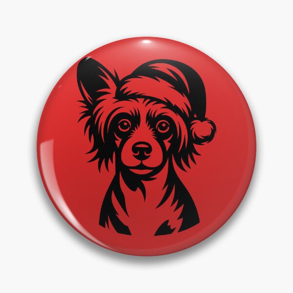 Item preview, Chinese Crested Wearing a Santa Hat designed and sold by theartfulaspie.