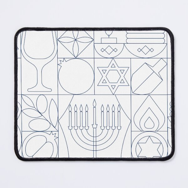 Item preview, Hanukkah Line Art Geometric Mosaic Banner designed and sold by Planet of Koalas. Character design.