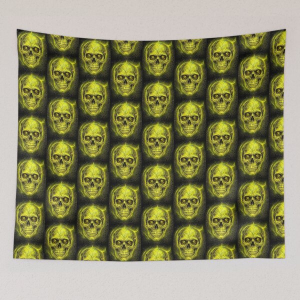 Item preview, Flamin’ Yellow Skull designed and sold by deafhoops1.