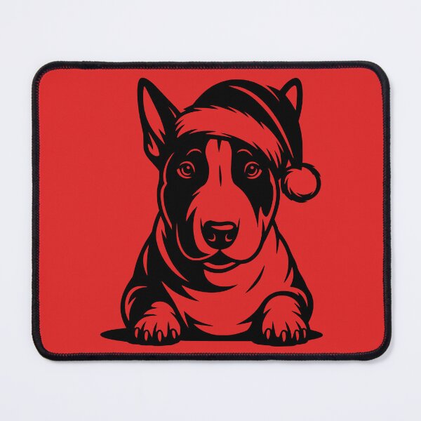Item preview, Bull Terrier Wearing a Santa Hat designed and sold by theartfulaspie.