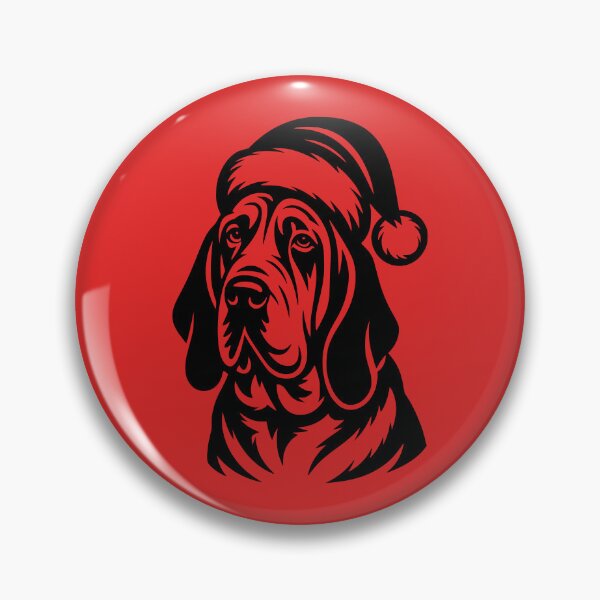 Item preview, Bloodhound Wearing a Santa Hat designed and sold by theartfulaspie.