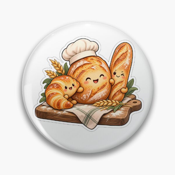 Item preview, Cute Bread Bakery Sticker – Kawaii Bread Characters designed and sold by ORVINTALE.