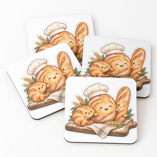 Item preview, Cute Bread Bakery Sticker – Kawaii Bread Characters designed and sold by ORVINTALE.