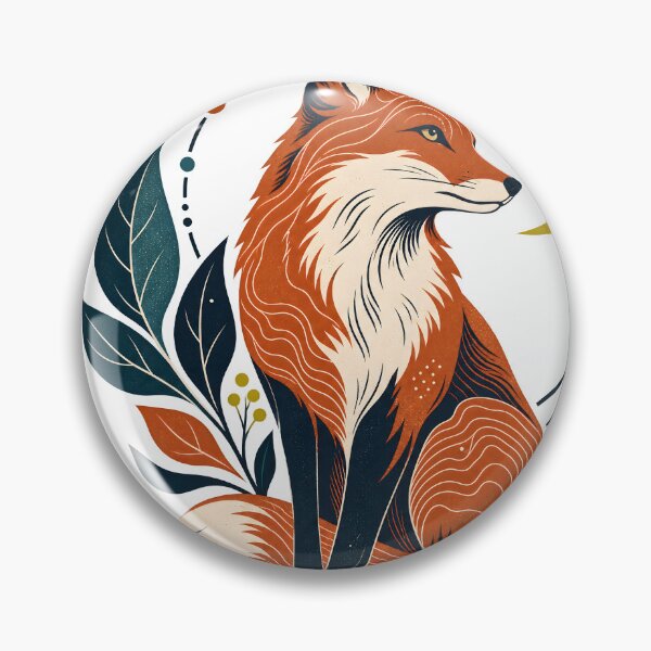 Item preview, Celestial Red Fox and Crescent Moon Illustration designed and sold by Discount code.