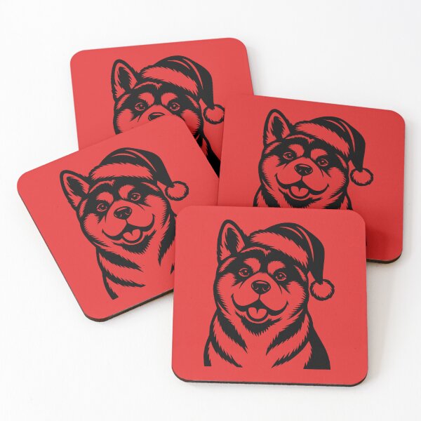 Item preview, Akita Wearing a Santa Hat designed and sold by theartfulaspie.