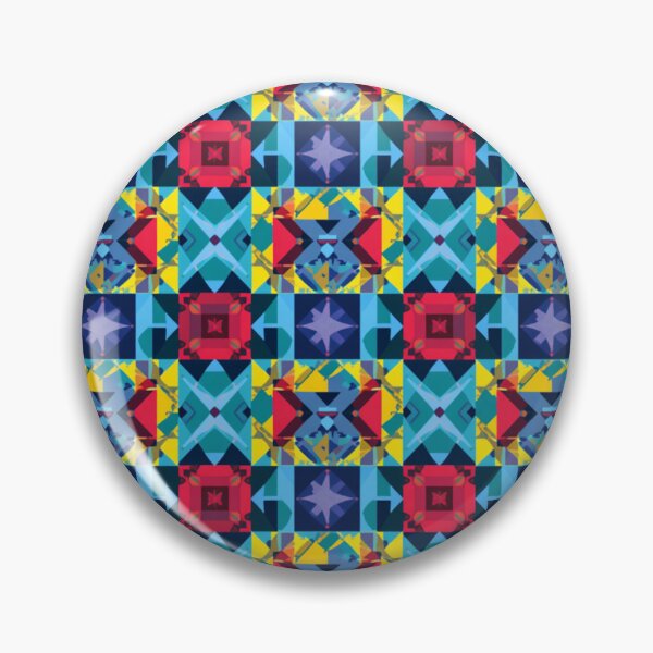 Item preview, Bold Colourful Geometric Kaleidoscope – Retro Abstract Tile Pattern designed and sold by My Gluten Free Life UK.