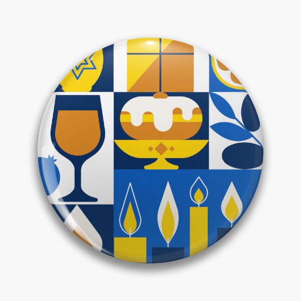 Item preview, Hanukkah Symbols Geometric Composition designed and sold by Planet of Koalas. Character design.