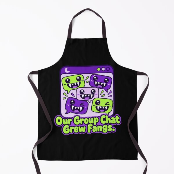 Item preview, Our Group Chat Grew Fangs Halloween Chat Humor designed and sold by ThreadQuirk.