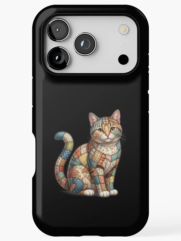 Thumbnail 1 of 4, iPhone Case, Patchwork Cat designed and sold by ReneMM.