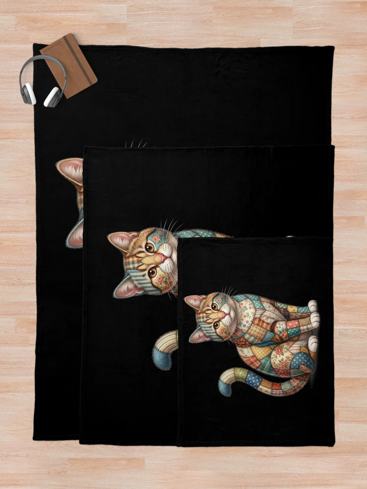 Thumbnail 5 of 6, Throw Blanket, Patchwork Cat designed and sold by ReneMM.