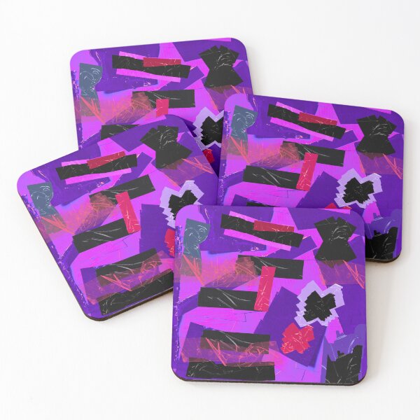 Item preview, Black Pink Purple Abstract Collage designed and sold by Swooncake Press.