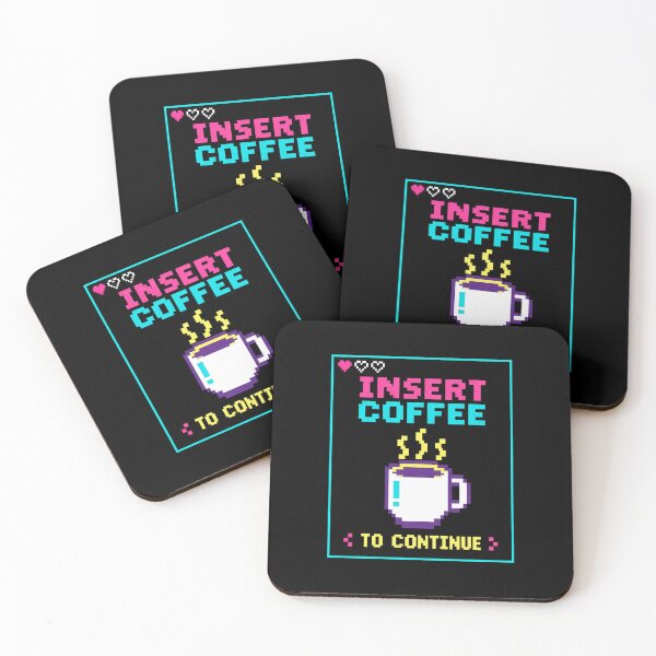 Item preview, Insert Coffee to Continue Retro Pixel Art Coffee Mug 8-Bit Gamer Coffee Lover designed and sold by DesignsDominus.