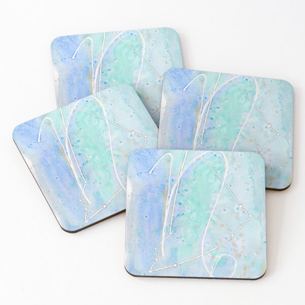 Item preview, Capricorn zodiac sign / Astrology - Blue watercolor constellation designed and sold by Art by M.H..