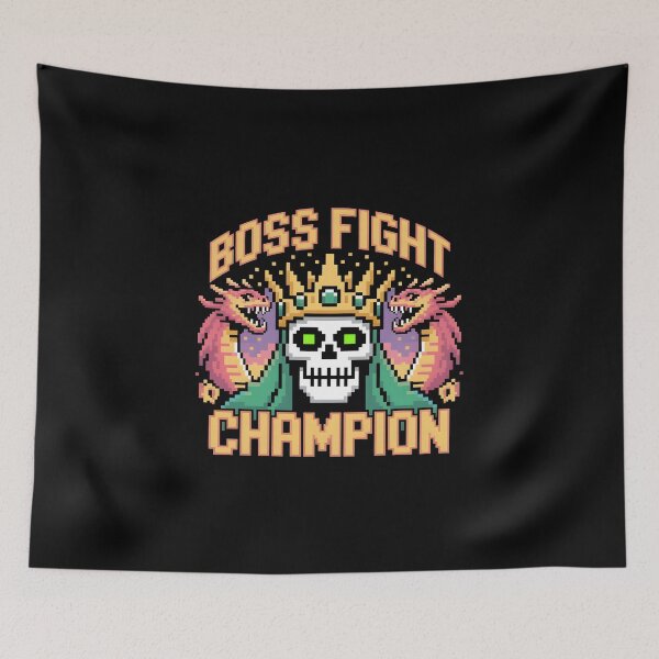 Item preview, Boss Fight Champion – Retro Pixel Art Gaming Design designed and sold by Jollys-ArtShop.