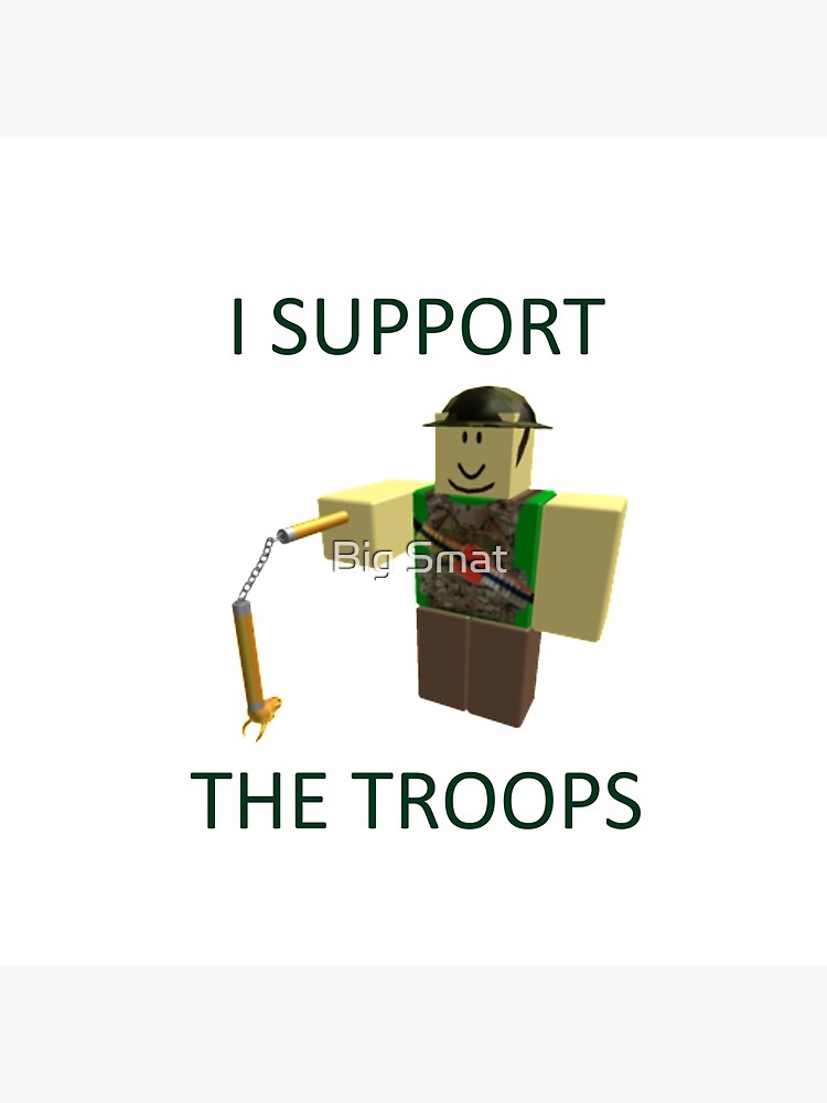Troop Supportive Decal Art Board Print By Bigsmatglobal Redbubble - roblox bloxy cola decal
