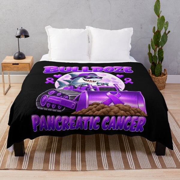 Item preview, Pancreatic Cancer Awareness with a Bulldozing Shark designed and sold by elderberry.