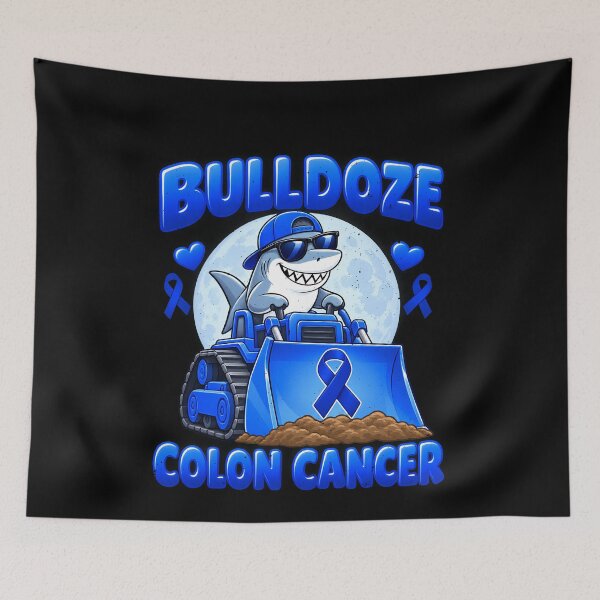 Item preview, Bulldozing Colon Cancer with Shark Humor designed and sold by elderberry.
