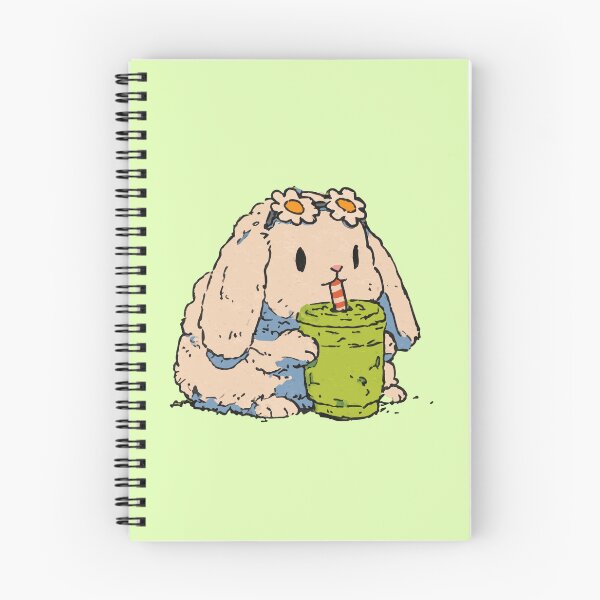 Item preview,  Tiny Bunny Drinking Iced Matcha Latte | Trendy Summer Aesthetic Art  designed and sold by kuwagatamushi.
