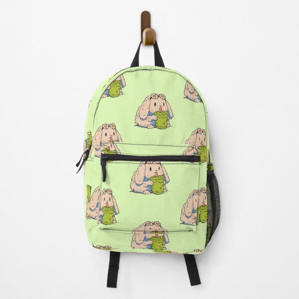 Item preview, Tiny Bunny Drinking Iced Matcha Latte | Trendy Summer Aesthetic Art designed and sold by kuwagatamushi.