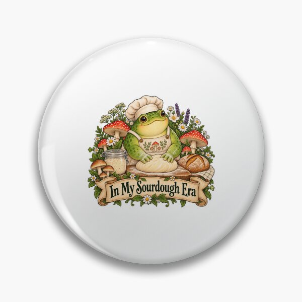 Item preview, In My Sourdough Era Cottagecore Frog Baker designed and sold by TeNovaStudio.
