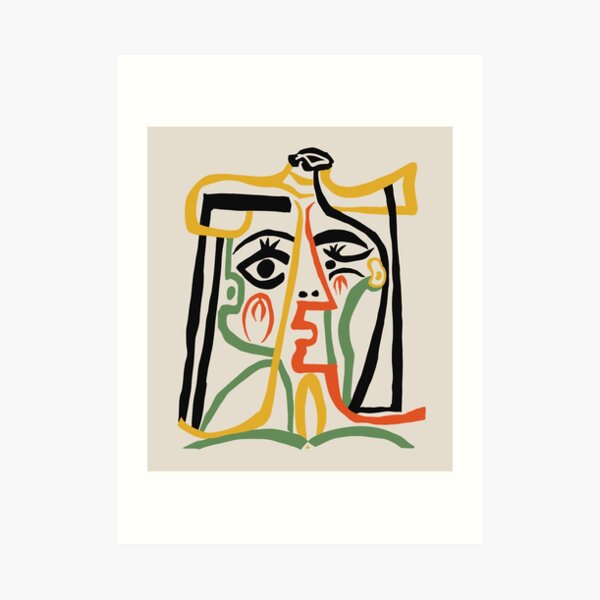 Picasso - Frauenkopf # 1 Kunstdruck