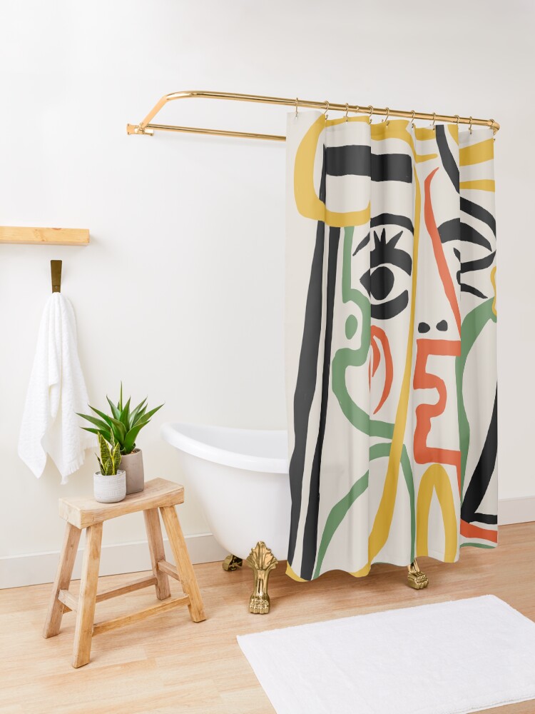 Alternate view of Picasso - Woman's head #1 Shower Curtain