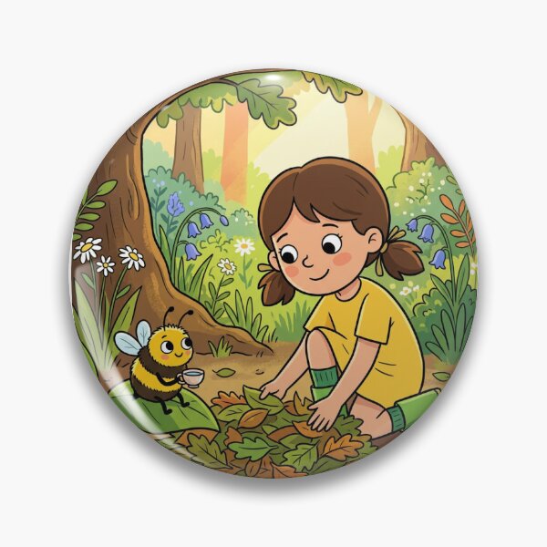 Item preview, Copy of Little girl and bumblebee - Best Friends playing together designed and sold by Chelevisuals.
