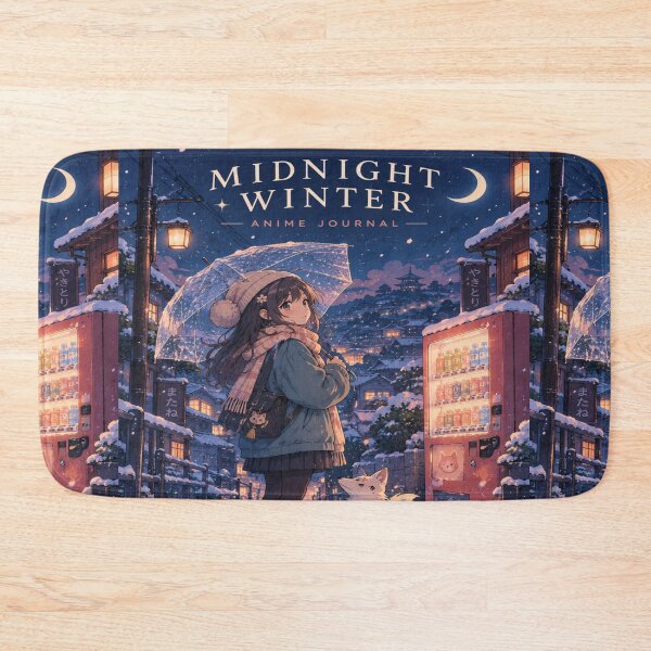 Item preview, Retro Anime Winter Night, Japanese Cityscape Art designed and sold by TulipsArtDesigns .