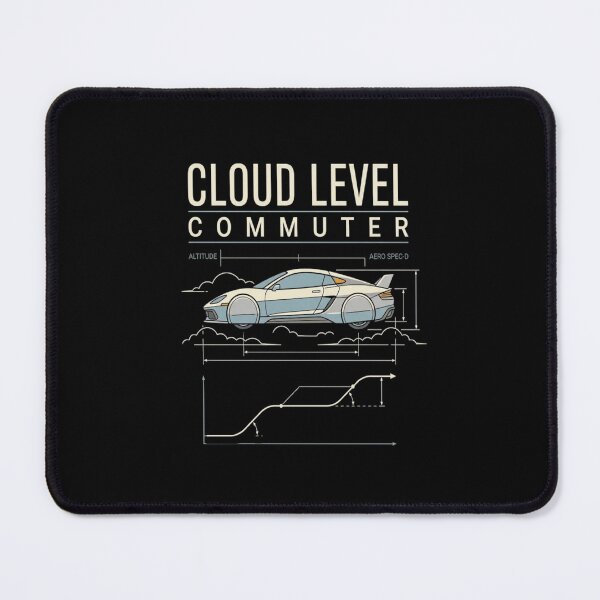 Item preview, Cloud Level Commuter Flying Car Blueprint Design designed and sold by AmeliaShirts.