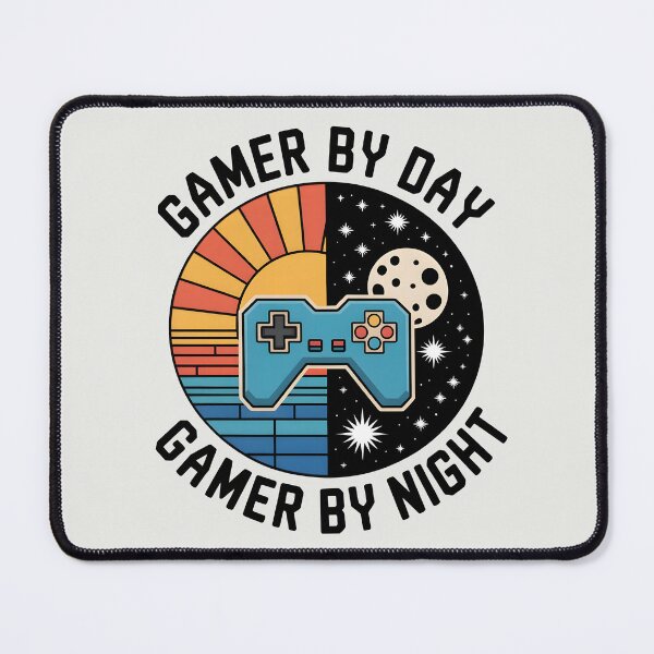 Item preview, Gamer by Day, Gamer by Night – Funny Gaming Quote designed and sold by Jollys-ArtShop.