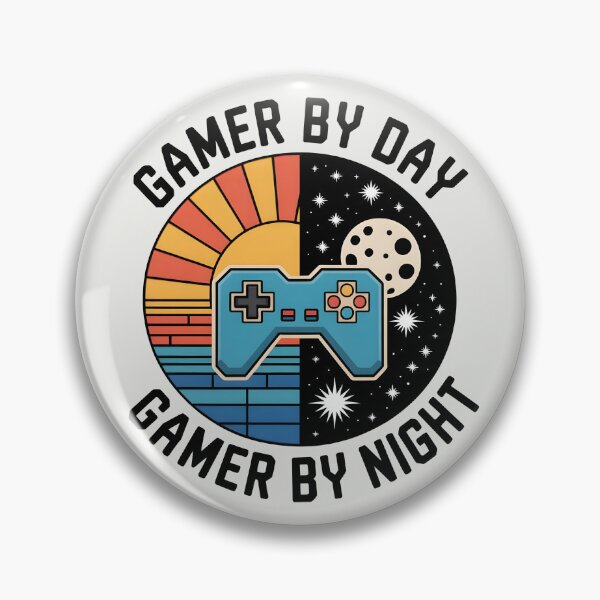 Item preview, Gamer by Day, Gamer by Night – Funny Gaming Quote designed and sold by Jollys-ArtShop.