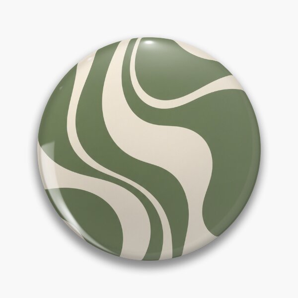 Item preview, Retro Olive Green Abstract Wavy Swirls designed and sold by KokoDeez.
