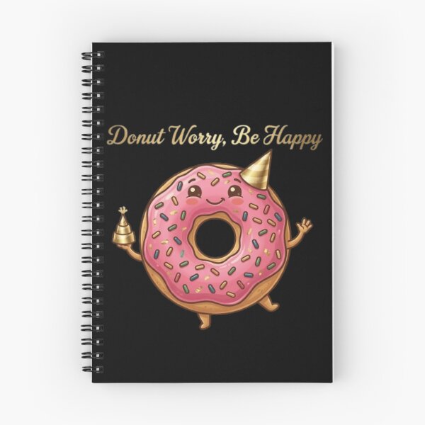 Item preview, Cute Donut Worry Be Happy Kawaii Food Art designed and sold by Northern Glow Art.