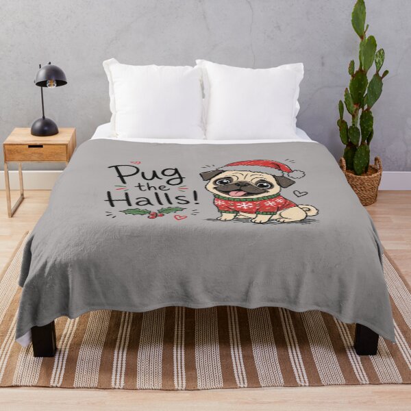 Item preview, Pug The Halls - Funny Christmas Pug designed and sold by AVStore28.