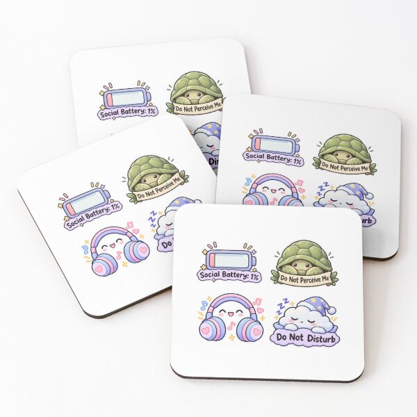 Item preview, Social Battery Introvert Turtle Headphones Cloud Pack designed and sold by TeNovaStudio.